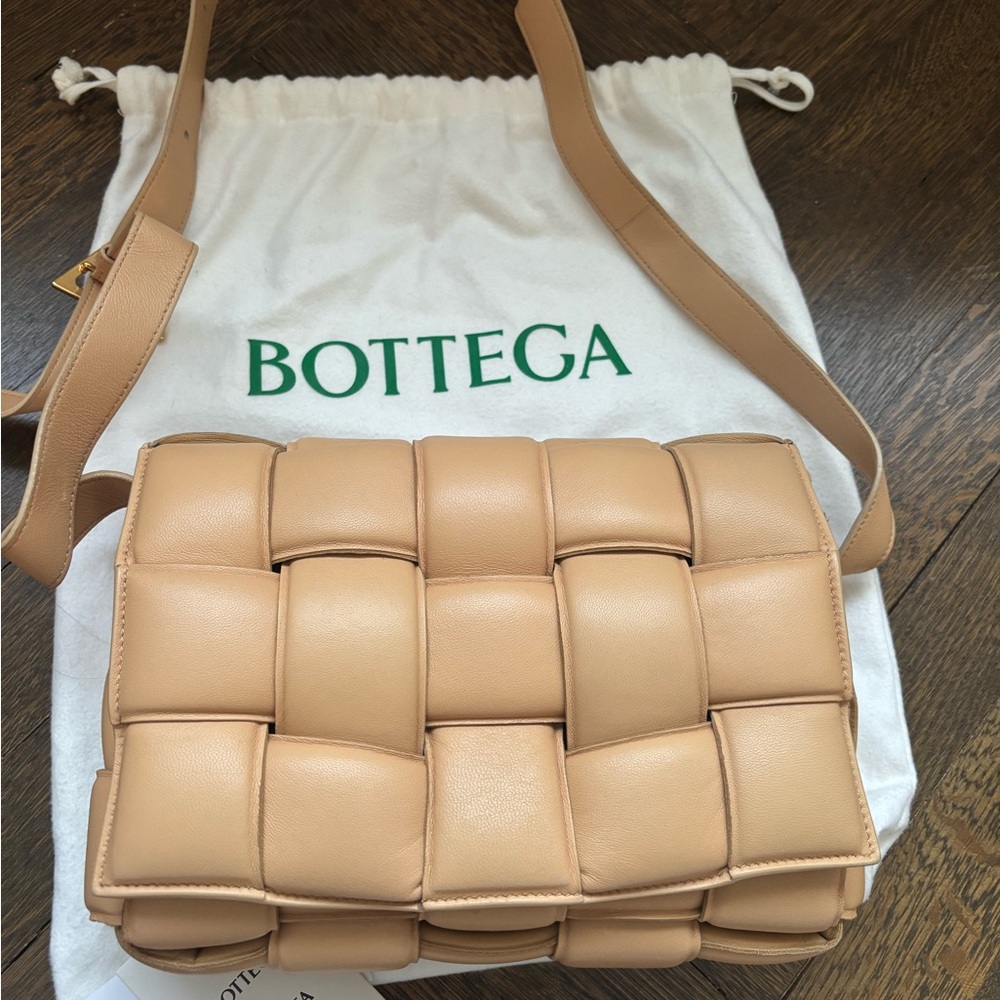Bottega Veneta Almond Cassette padded leather crossbody Bag